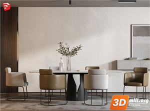 Dining Table Set Skp Files